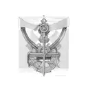 ribbon for back of tricep that says 'hoc est officium meum'  tattoo design idea