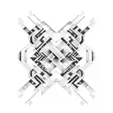 Design a tattoo featuring a racing track intertwined with circuit board patterns tattoo design idea