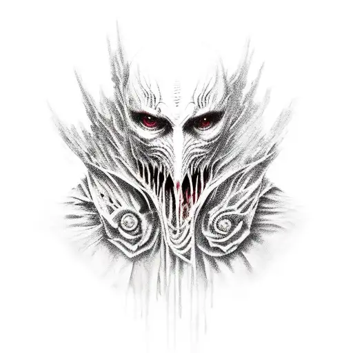 Bloodborne-esque art style.  tattoo design idea