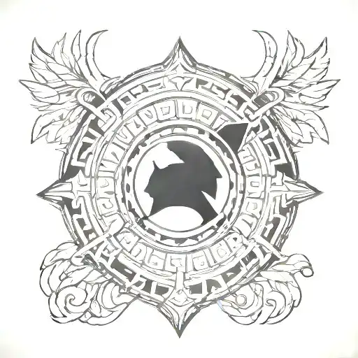 Spartan shield tattoo design idea