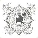 Spartan shield tattoo design idea