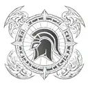 Spartan shield tattoo design idea