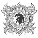Spartan shield tattoo design idea