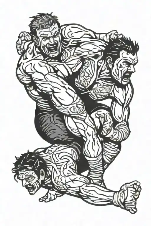 wrestling   tattoo design idea