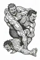 wrestling   tattoo design idea
