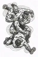 wrestling   tattoo design idea