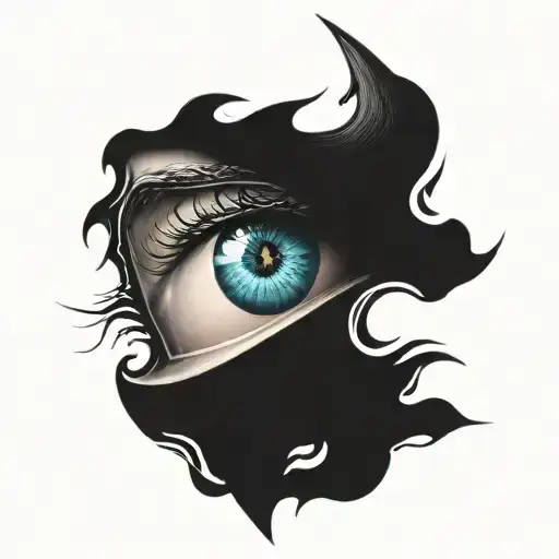 sauron eye tattoo design idea
