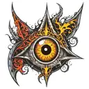 sauron eye symbol tattoo design idea