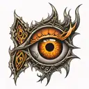 sauron eye symbol tattoo design idea
