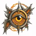 sauron eye symbol tattoo design idea