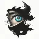 sauron eye tattoo design idea