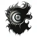 sauron eye tattoo design idea