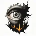 sauron eye tattoo design idea