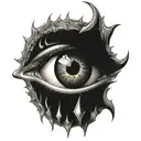 sauron eye tattoo design idea