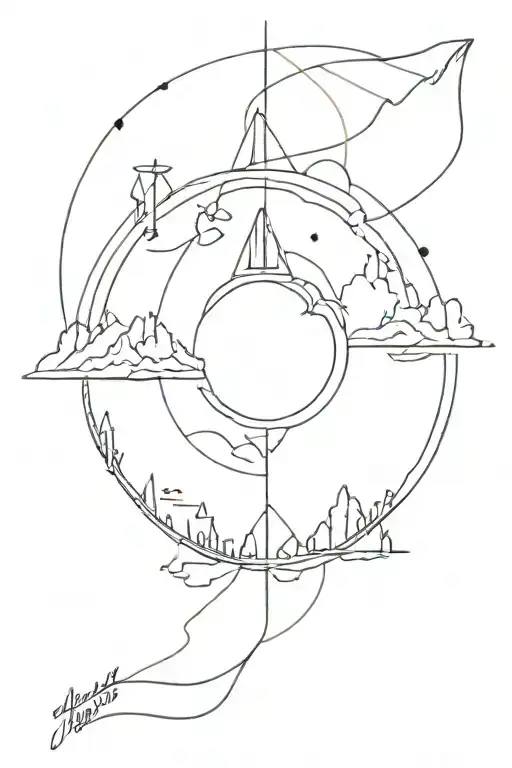 wanderlust tattoo design idea