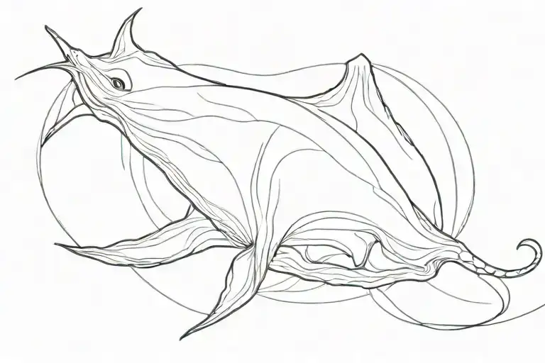 blanket ray tattoo design idea