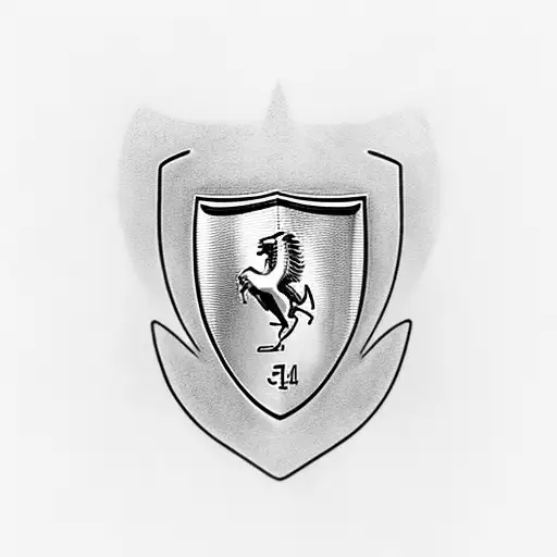 Ferrari Formula 1 car tattoo design idea