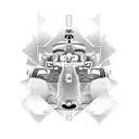 Ferrari Formula 1 car tattoo design idea