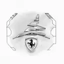 Ferrari Formula 1 car tattoo design idea