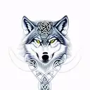 Celtic Wolf warrior  tattoo design idea