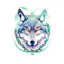 Celtic Wolf warrior  tattoo design idea