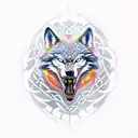 Celtic Wolf warrior  tattoo design idea