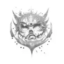 Tattoo in anime Chainsaw Man's style tattoo design idea