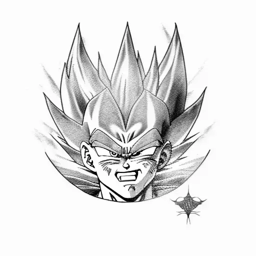 Vegeta tattoo design idea