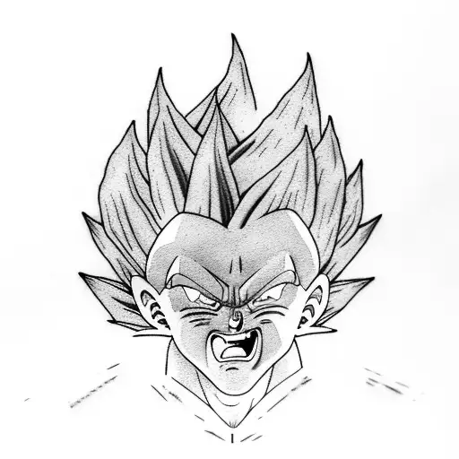 Vegeta tattoo design idea