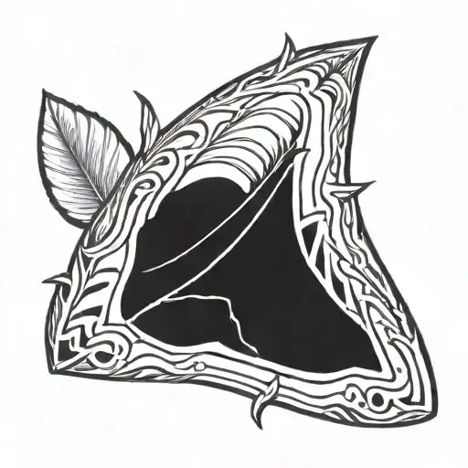 Indian arrowhead with claw marks tattoo design idea