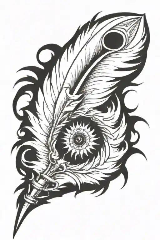 feather  tattoo design idea