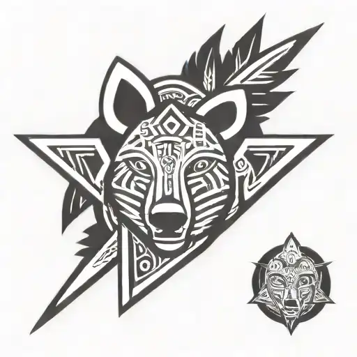 Native American arrowhead with bear claw marks tattoo design idea