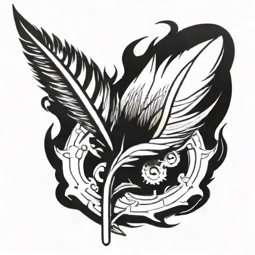feather  tattoo design idea