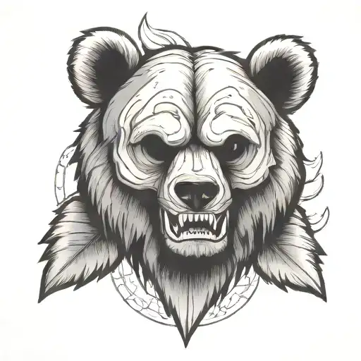 bear claw wounds tattoo design idea