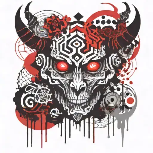 monster in my brain tattoo design idea