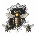 honey bee  tattoo design idea
