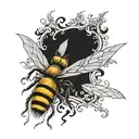 honey bee  tattoo design idea