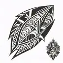Native American arrowhead with bear claw marks tattoo design idea