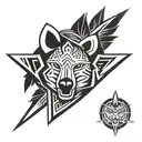 Native American arrowhead with bear claw marks tattoo design idea