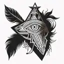 Native American arrowhead  tattoo design idea