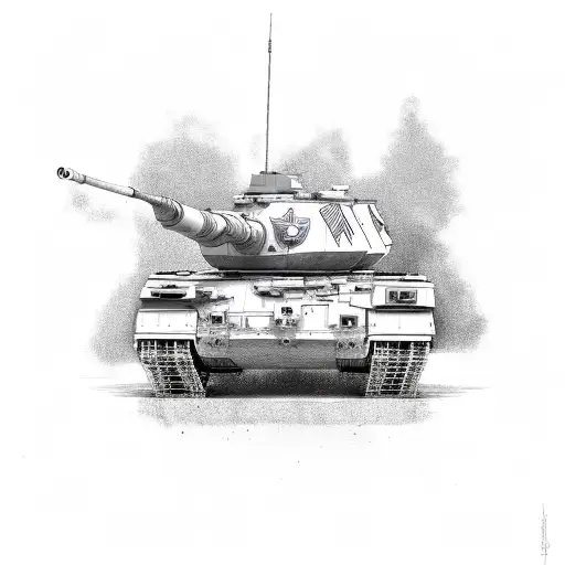 Abrams tank tattoo design idea