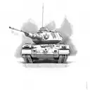 Abrams tank tattoo design idea
