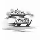 Abrams tank tattoo design idea