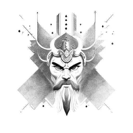 Name Zeus With Midnight tattoo design idea