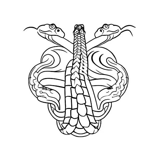 Snake spine tattoo tattoo design idea