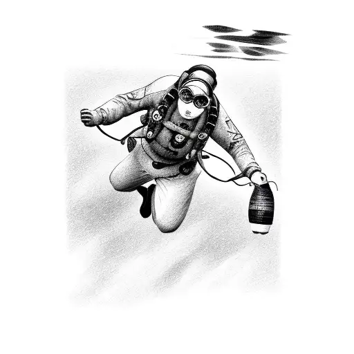united states navy search & rescue swimmer jumping from an SH-60 seahaw tattoo design idea