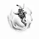 united states navy search & rescue swimmer jumping from an SH-60 seahaw tattoo design idea