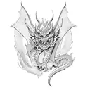 Dragon chino tattoo design idea