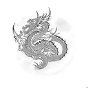 Dragon chino tattoo design idea