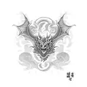 Dragon chino tattoo design idea